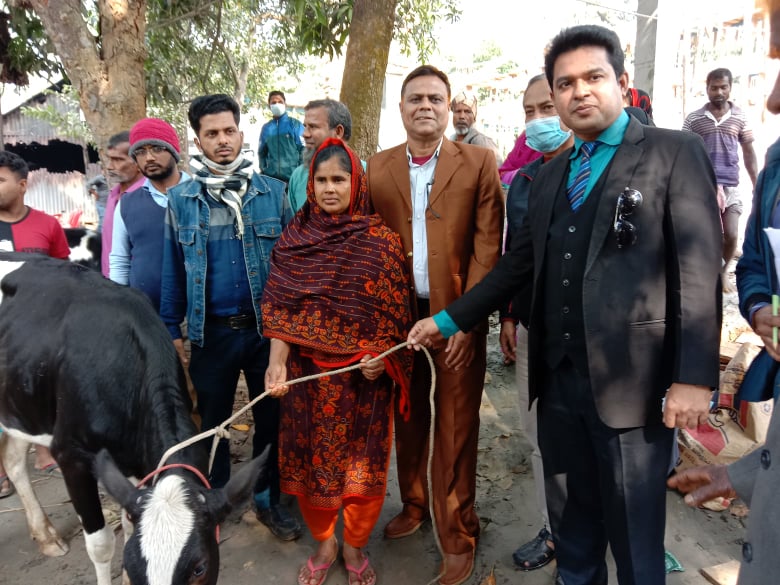 23 Milking Cow distributed towards the beneficiaries at Kaliakoir Upazilia, Gazipur on  21 December 2021